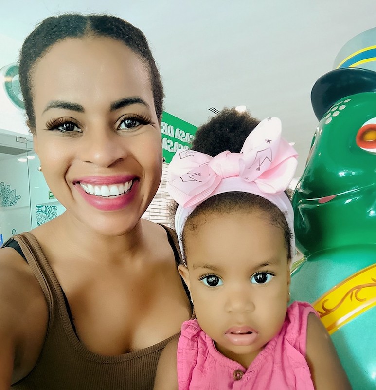 glowing female and baby skin